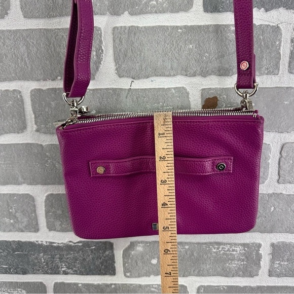 Thirty One Jewell Magenta Vegan Leather Crossbody Shoulder Bag Purse - Picture 7 of 8